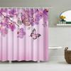 Colorful Trees Flower Palm Sunflower Bathroom Curtain Waterproof Polyester Shower Curtain Bath Curtain For Bathroom With Hooks