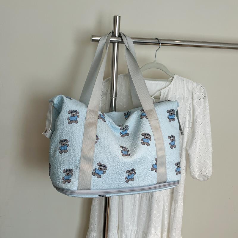 Foldable Portable Short Trip Bag Cute Business Trip Large Capacity Luggage Student Birth Bag Hand Shoulder Bag