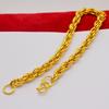 Alloy Gold Plated Bracelet  Imitation Gold Snake Bone Chain Twisted Chain Hip Hop Punk Bracelet