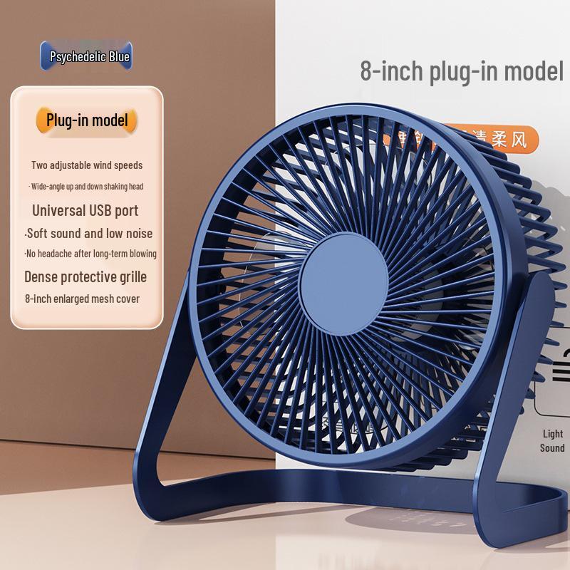Energy-Saving USB Mini Desk Fan - Available in 5", 6", 8" Sizes - Quiet Operation for Home, Office, or Student Desk
