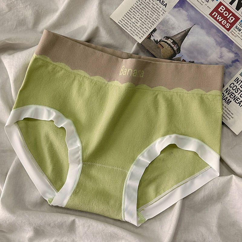 

Новые трусики женские из чистого хлопка, полностью хлопковые, антибактериальная ластовица, средней посадки, с эффектом подтяжки бедер, бесшовные, большого размера, клетчатые, дышащие, студенческие трусики-слипы [1 Pack] Green L([50.00 kg-65.00 kg]])