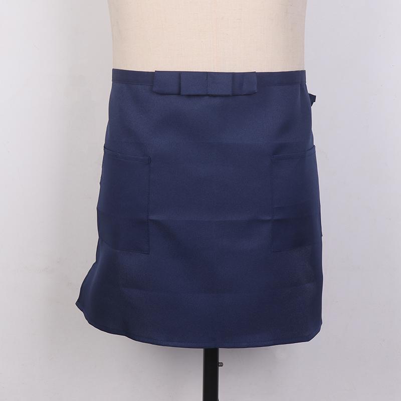 Half Short Waist Polyester Apron Waitress Waiter With Pocket Kitchen Cafe Pub Bar Apron