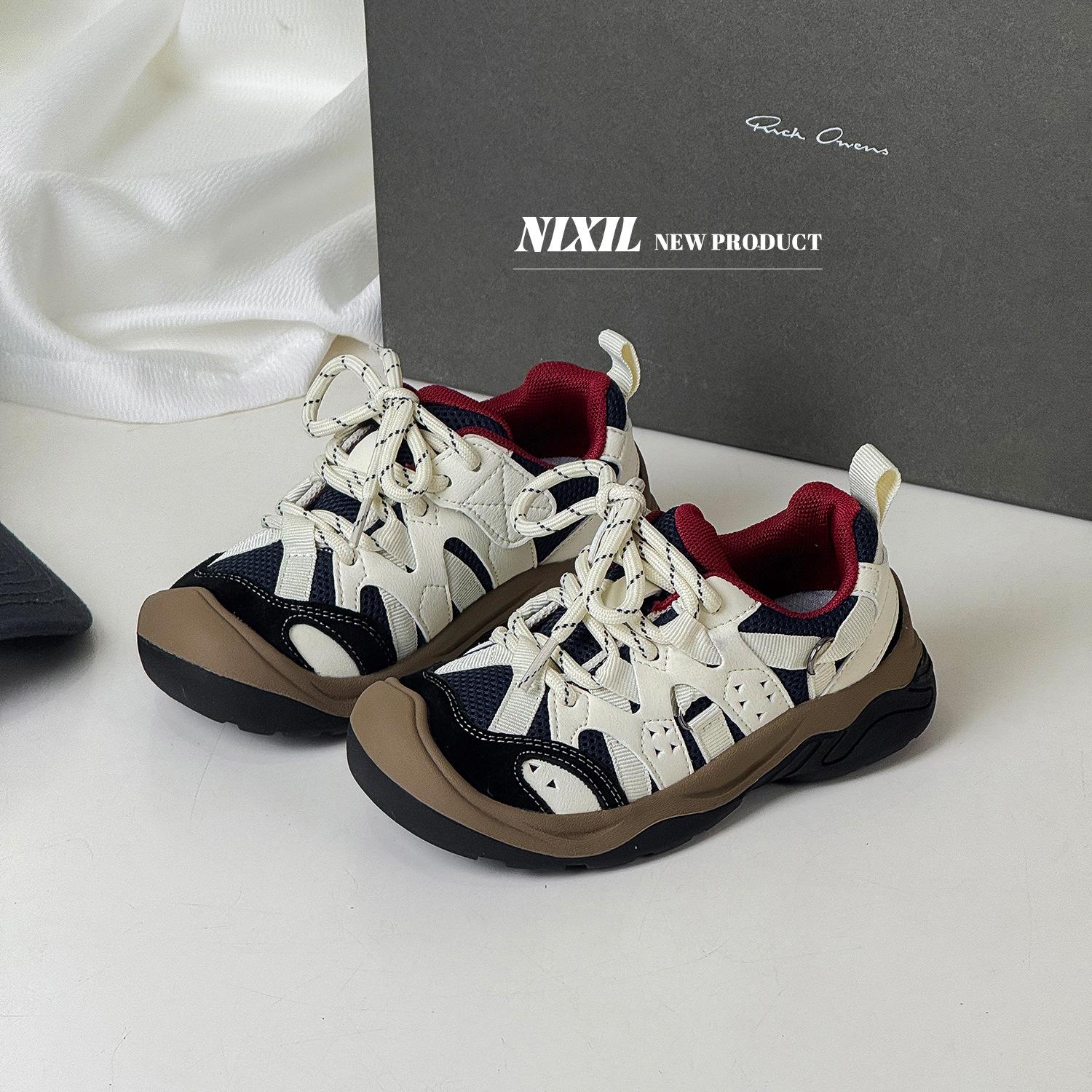 

Classmate 2025 autumn new children s fashion contrasting color outdoor hiking shoes anti-kick non-slip boys and girls casual shoes 22-26 yards whole hand 5 pairs starting batch синий