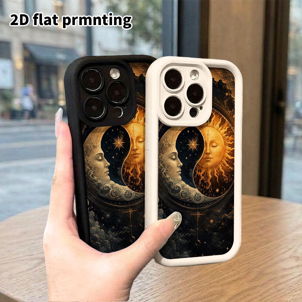 Phone case: 2D flat, suitable for iPhone 18 17 16 15 14 13 Pro protective case, mysterious astrology, perfect Christmas and Halloween holiday gift