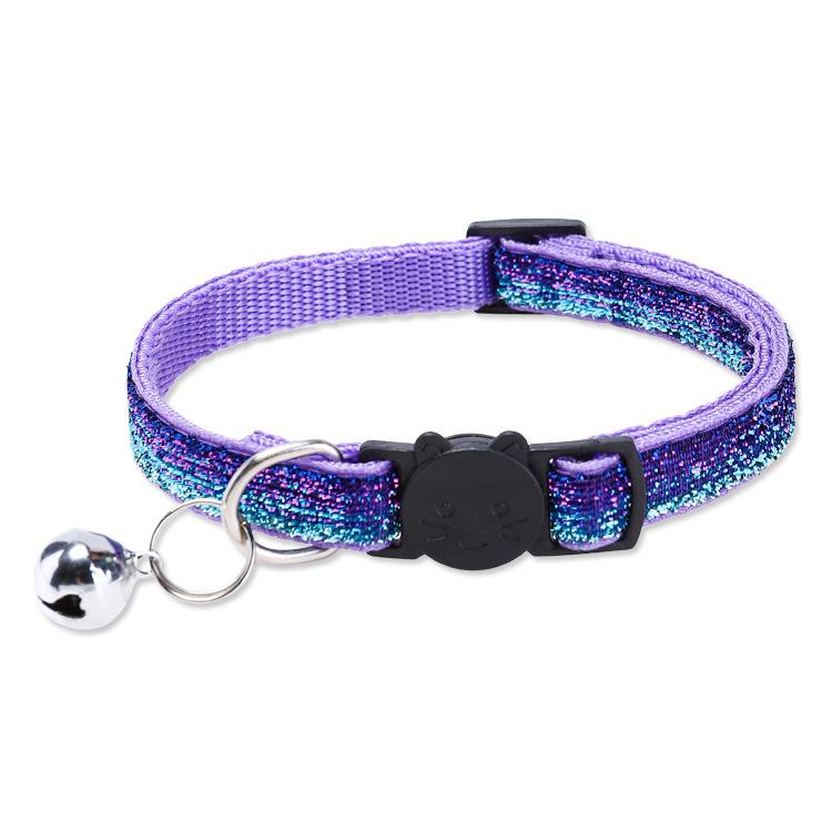 Glitter Cat Collar with Bell, Multiple Colors Available