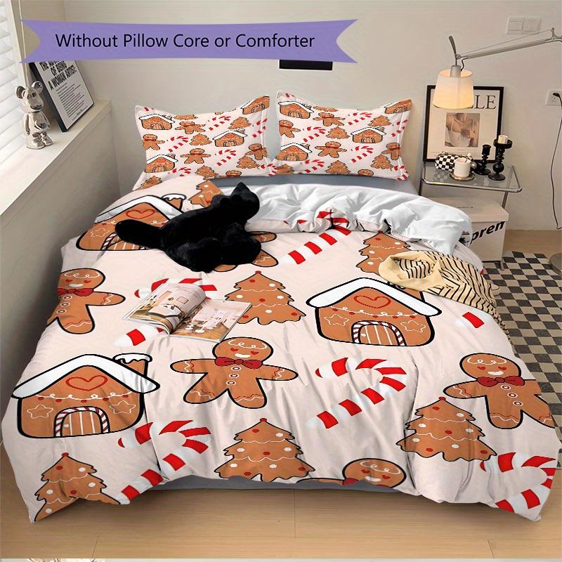 3pcs Christmas Decorations Bedding Set, Breathable and Soft, Suitable for All Seasons, Ideal for Home Use, Suitable for Bedroom Decor 21141