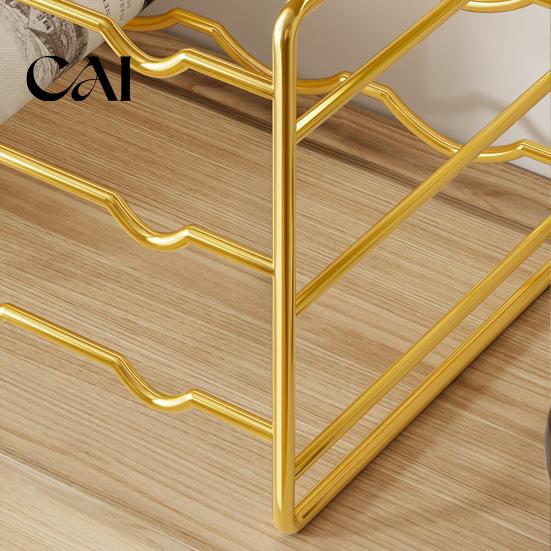 Stable Bottle Rack Iron Wine Rack, Curved Grooves, Countertop Cabinet Storage Shelf, Compact Kitchen Pantry Metal Holder, for Cupboard And Stand