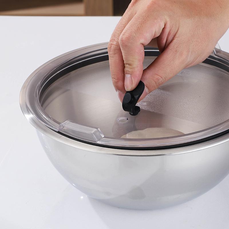304 Stainless Steel Multi-Purpose Kitchen Bowl Set: Mixing & Seasoning Jar, Deep Soup Pot, Dough Kneading Basin
