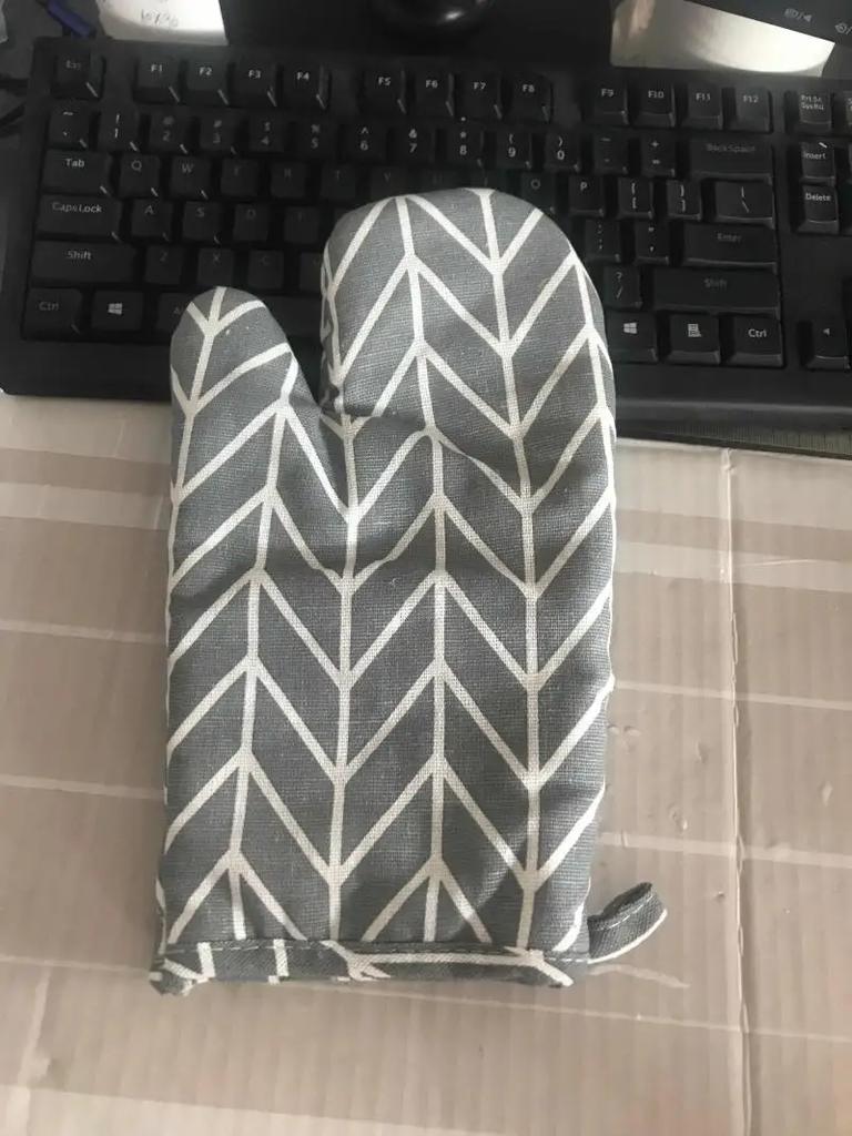 Mikrowellenofenhandschuh Baumwolle Hitzebeständige Handschuhe Isolierunterlage Küchenbackhandschuhe Rutschfeste Ofenhandschuhe Küchenzubehör