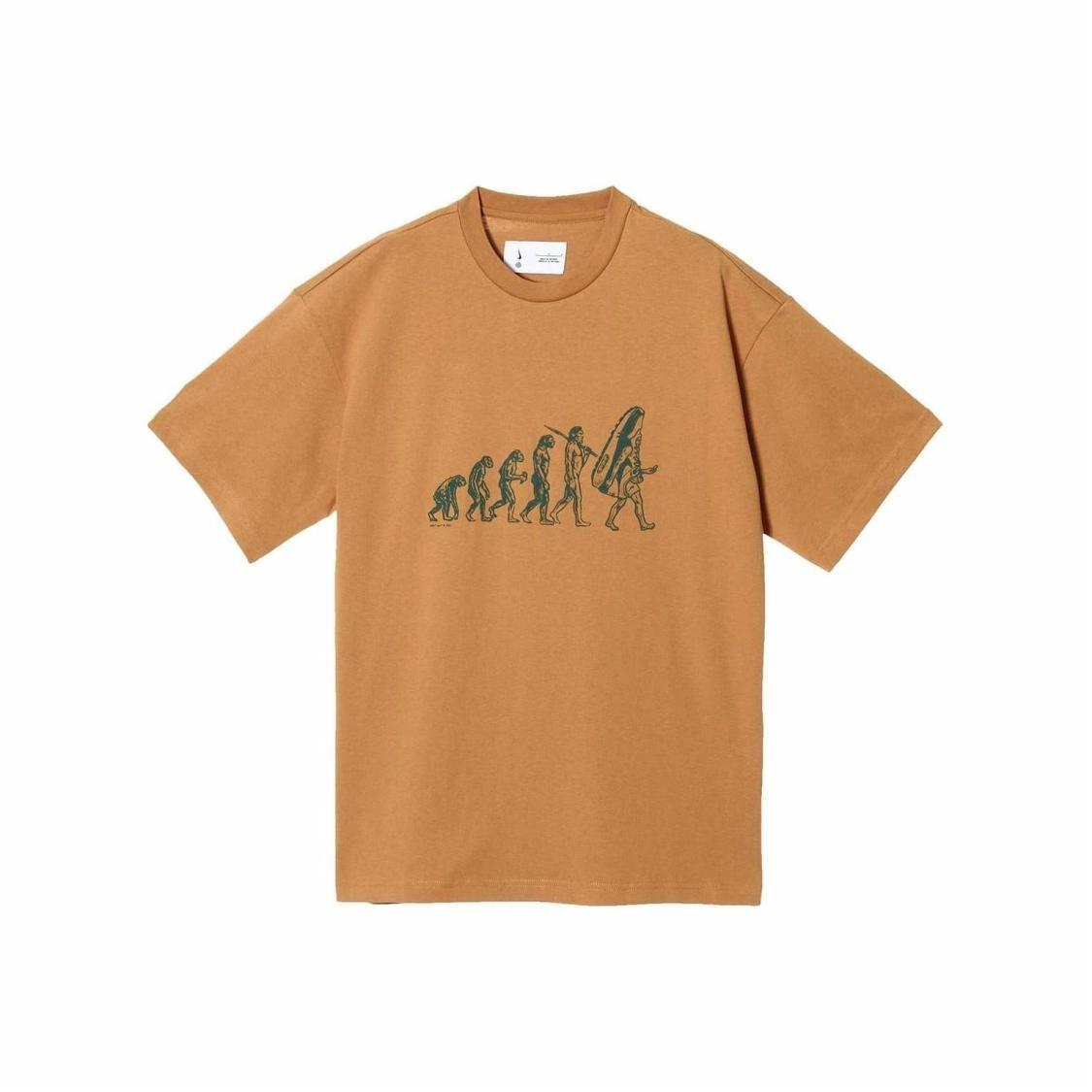 Nike Men s Loose-Fit Letter Print T-Shirt in Brown  FN4255-200 XL