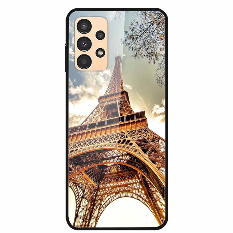 Funda para Samsung A53 5G 2022 Mármol Vidrio Templado Tapa Dura para Fundas de Teléfono Samsung Galaxy A33 A73 5G Protección Fundas
