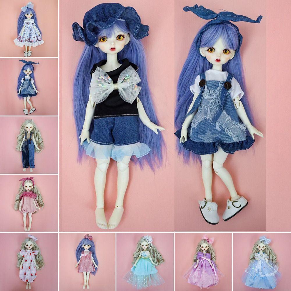 

С мультяшной повязкой на голову, элегантная праздничная одежда, кукла, платье принцессы, кукла 30 см/1/6 куклы BJD