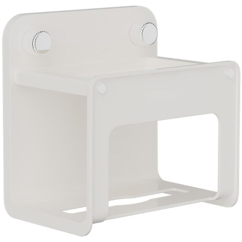 Plastic Large Opening Wall Mounted Tissue Holder Suction Cup Bathroom Organizers Storage Shelf Paper Towel Bracket