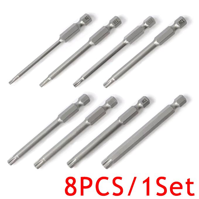 8/10 шт. Шестигранный хвостовик Torx для отвертки 75 мм Plum Магнитные биты Torx для отвертки T8 T10 T15 T20 T25 T27 T30 T40