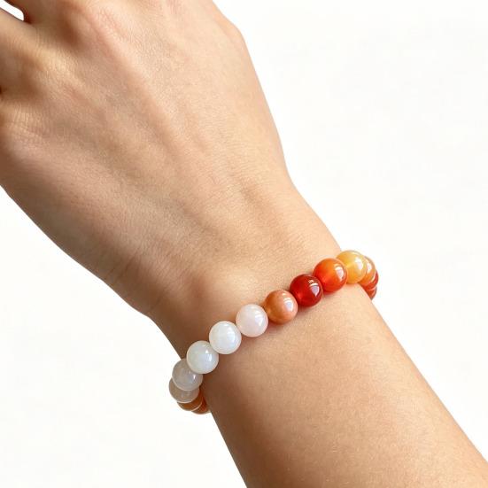 Natural Stone Beaded Bracelets Semi-Precious Gemstones Beaded Bracelets Healing Stretch Round Bead Bracelets for Men Women