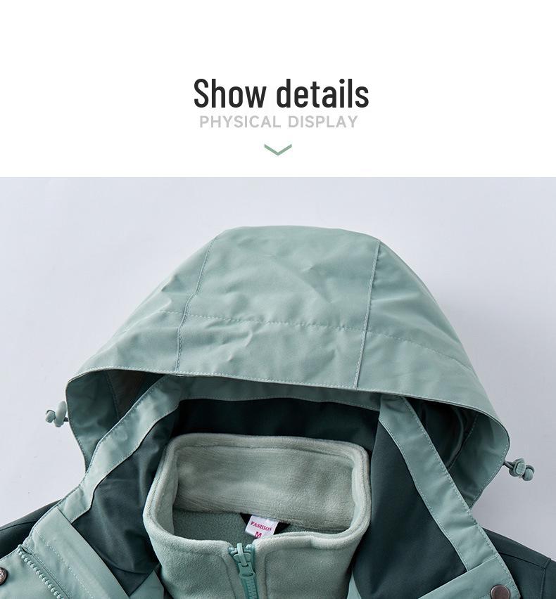 Mink Velvet Liner 3-in-1 Windproof Waterproof Jacket for Women & Men - Detachable, Warm Outerwear