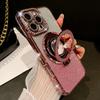 Plating Diamond Bumper Glitter Holder Stand Phone Case For For Iphone 11 12 13 14 16E Pro Max Lens Protector On 15 Plus Cover