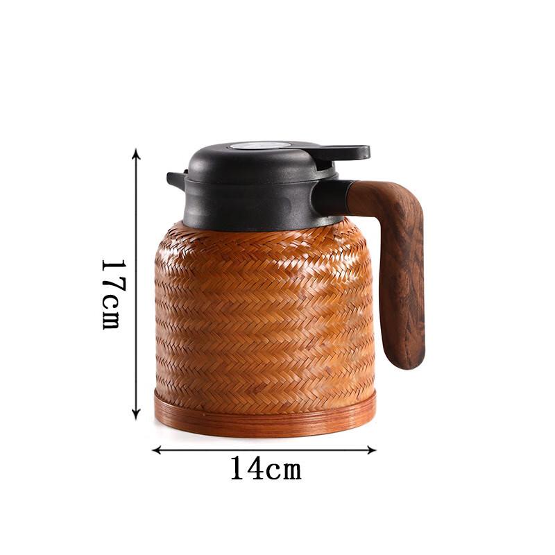 Термос из нержавеющей стали с бамбуковым плетением Zhongji, 1 л