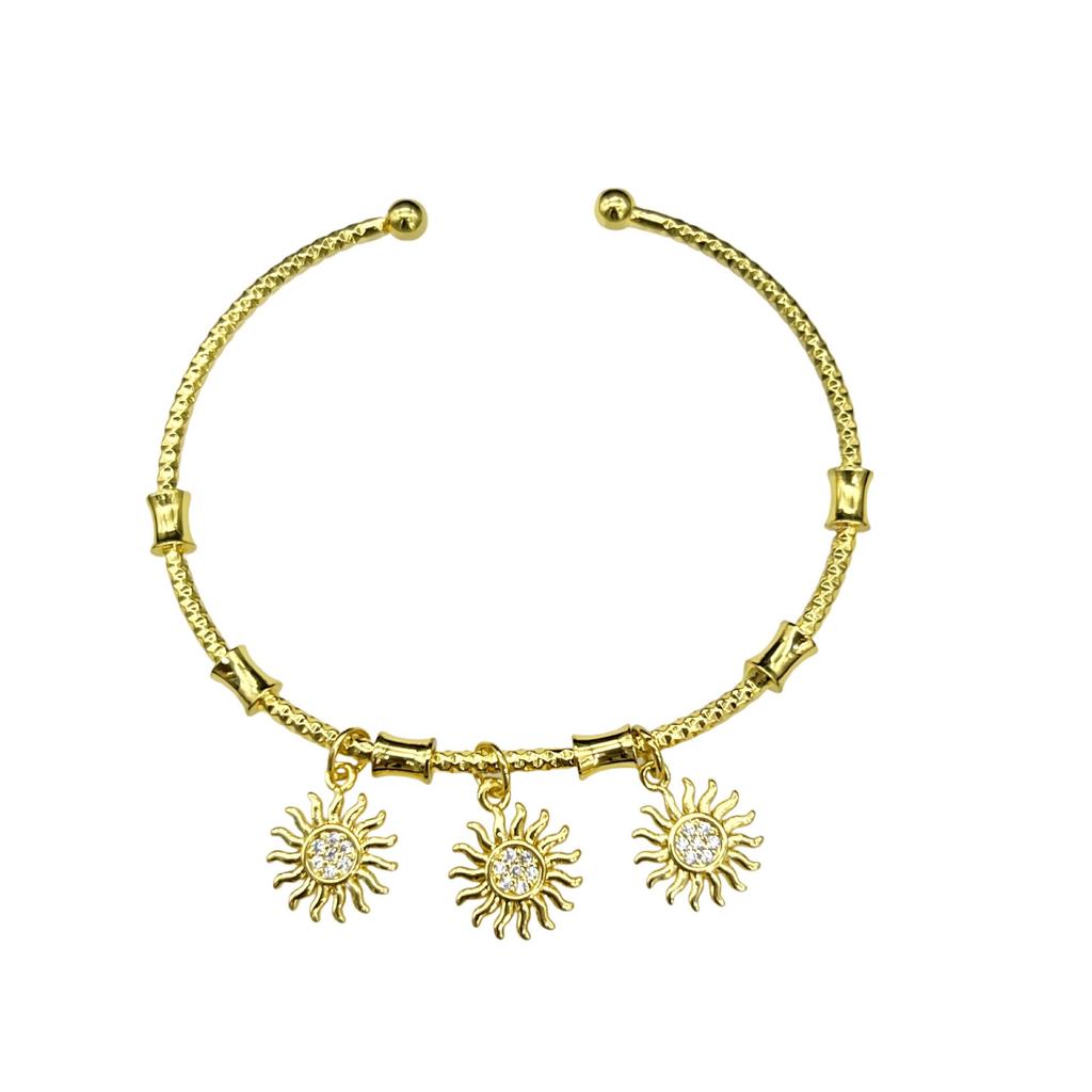 Tree of Life & Butterfly Zircon Bangle - Elegant Retro Jewelry