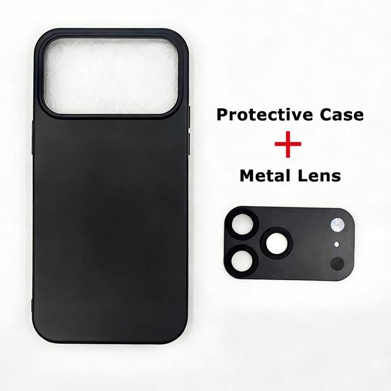 Metal HD Camera Protector and Phone Case for IPhone 15 14 13 Pro Max Transform 17 Pro 17 Pro Max Glass Alloy Lens Ring Protect Cap