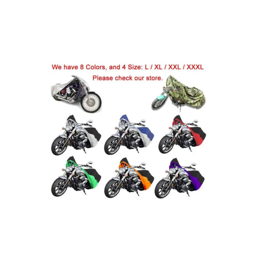 XXL Black/Red Waterproof Motorcycle Cover For Harley Dyna Sportster Softail Street Bob IRON Low Rider Custom XL883 XL1200