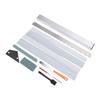 Guitar Fret Leveling and Polishing Kit Neck Straightedge Notched Ruler File Sandpaper Stainless Steel for Guitar