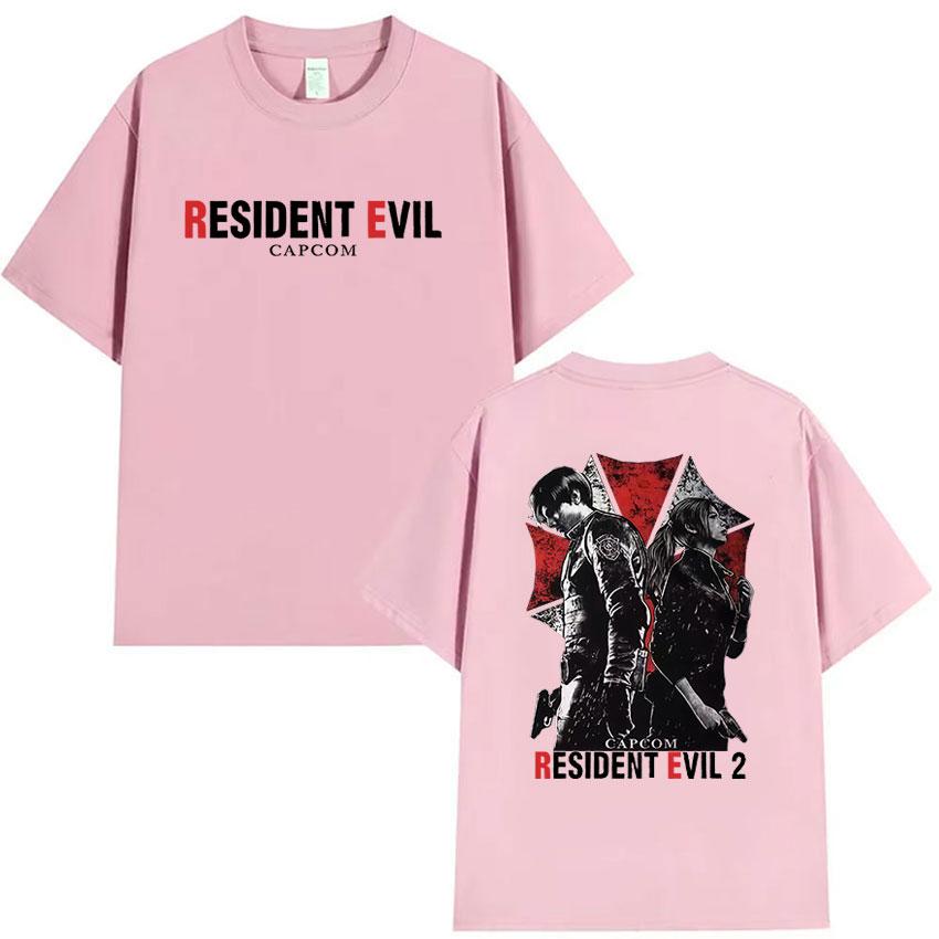 Hot Game Leon Kennedy Resident Evil Graphic T Shirt Mens Summer Gothic Short Sleeve Tshirts Man 100 Cotton Tshirt Streetwear