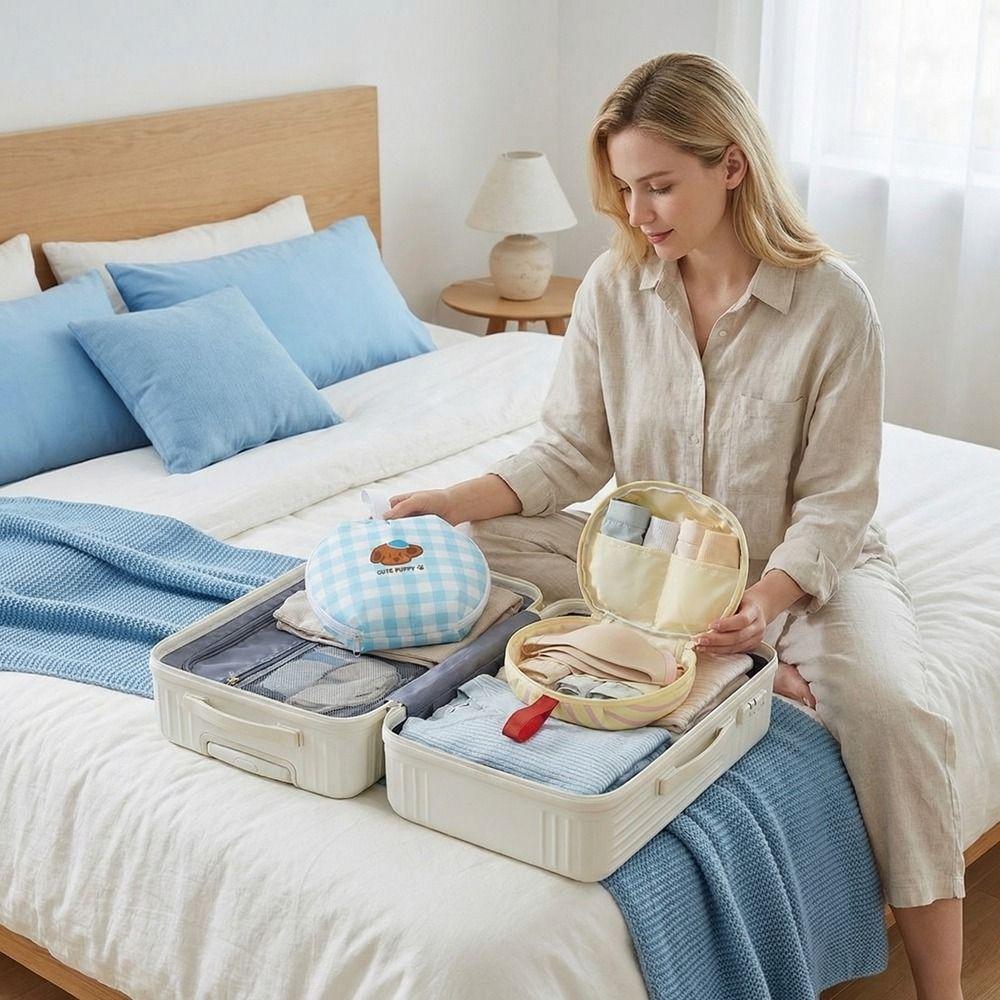 Folding Underwear Storage Bag Cartoon Bra Storage Bag Intimates Organizer  for Home