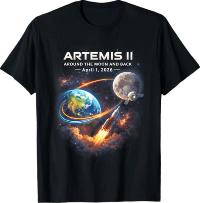 Artemis II Rocket Space Launch Back to The Moon Mission 2026 T- Shirt 4XL