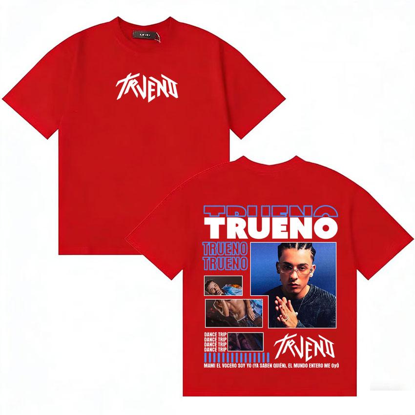 

Rapper Trueno DANCE TRIP Tour Merch Tshirt Unisexs Women Fashion Short Sleeve Tee Shirts Y2K Cotton Casual Loose Teenagers Tshirts S