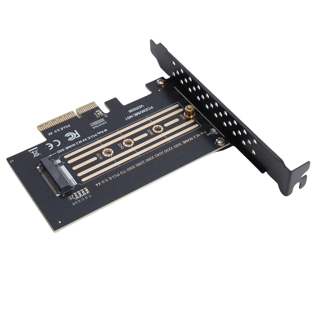 PCIe 4X to M.2 M Key Card 128Gbps Speed PCI E X4 5.0 GEN5 to M.2 NVMe Adapter Card for 2280 2260 2242 2230 SSD