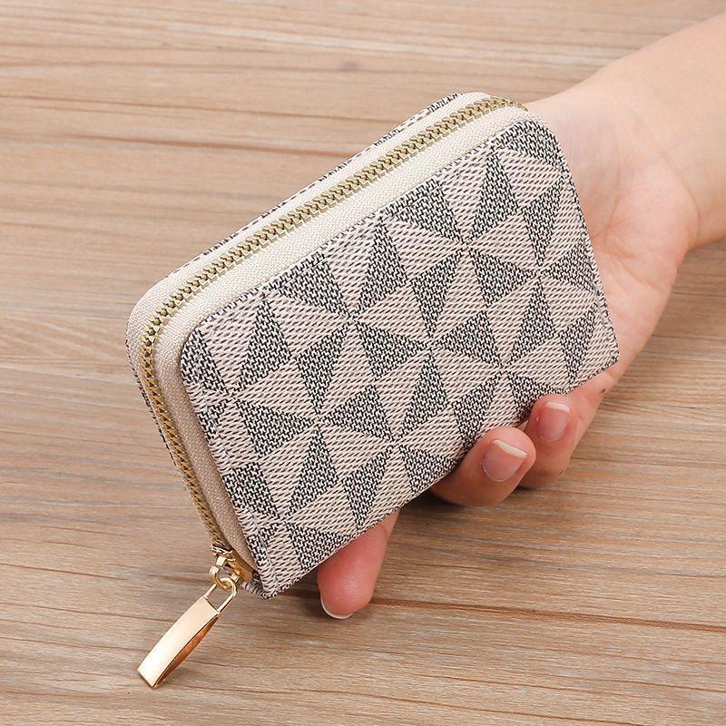 Women RFID Blocking Credit Card Holder Wallet PU Leather Accordion Card Case Zipper Small Coin Purse Mini Card Organizer Wallet