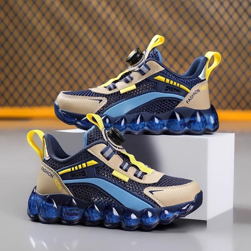 Boys Shoes Summer 2025 New Children's Mesh Breathable Single Mesh Shoes Medium Older Children's Sports Dad Trendy Shoes Air Cushion