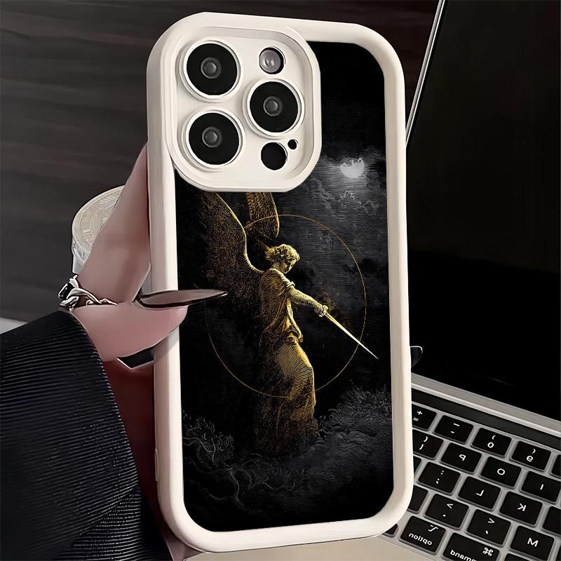 Phone Case for iPhone 17 Air 16E 15 16 Pro Max Archangel Michael Aesthetics Cover 14 Plus 13 12 Mini Soft Shell Silicone Fundas