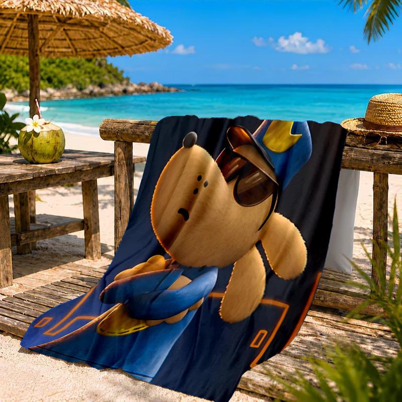 Dog Man And Friends Adventure Beach Towel, Quick-drying, Easy to Care for, Suitable for Both Fitness and Beach Vacations,Sports Essential