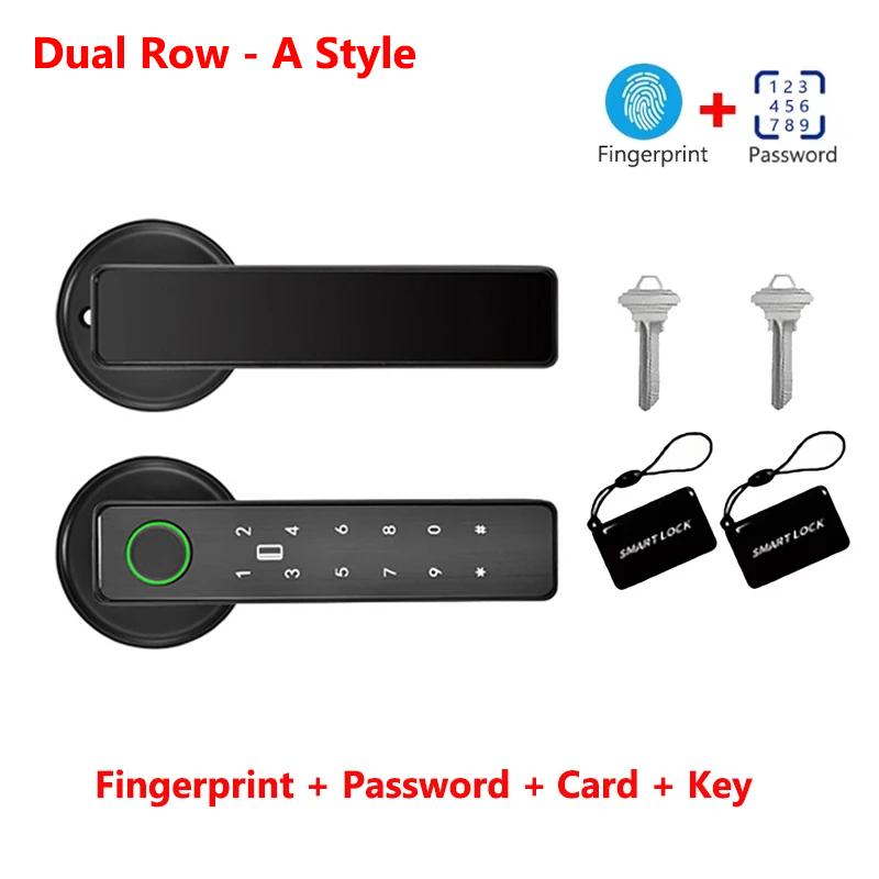 Tuya Smart Fingerprint Door Lock Bluetooth Wireless Password Unlock Keyless Entry Door Lock Home Security Remote Electronic Lock