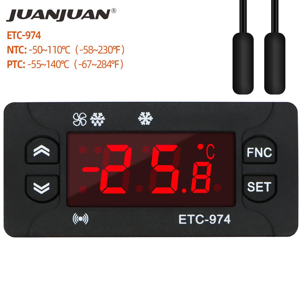 ETC-974 Microcomputer Controler de Temperatură 220V Termostat Digital Mini Regulator Termoregulator Termocuplu Senzor Dublu NTC