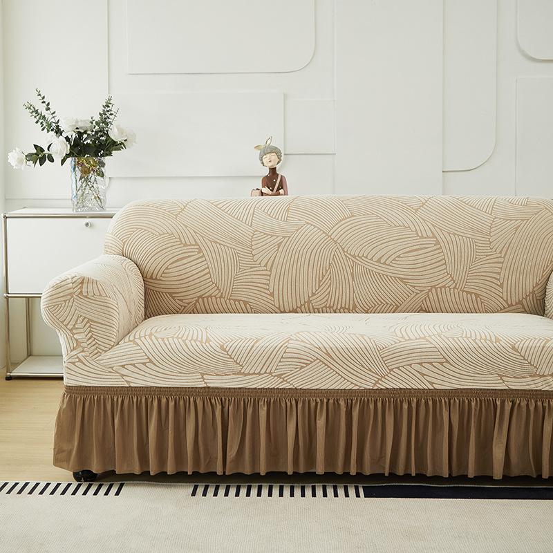 

Чехол для дивана с эластичной жаккардовой юбкой, универсальный чехол, всесезонный универсальный чехол для дивана, чехол с защитой от царапин от кошек 90-140