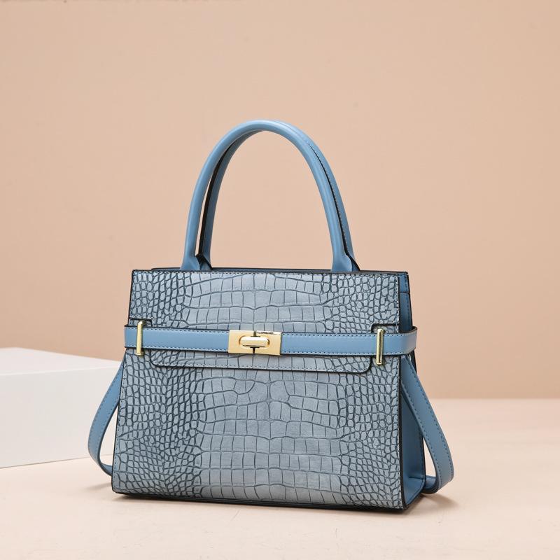 Handbag bag women's new stone pattern messenger bag light luxury texture commuter shoulder bag