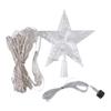 Pentagram LED Waterfall Tail Lights: Decorative Leather Wire Star String Lights for Christmas & Holiday Courtyard Decor.