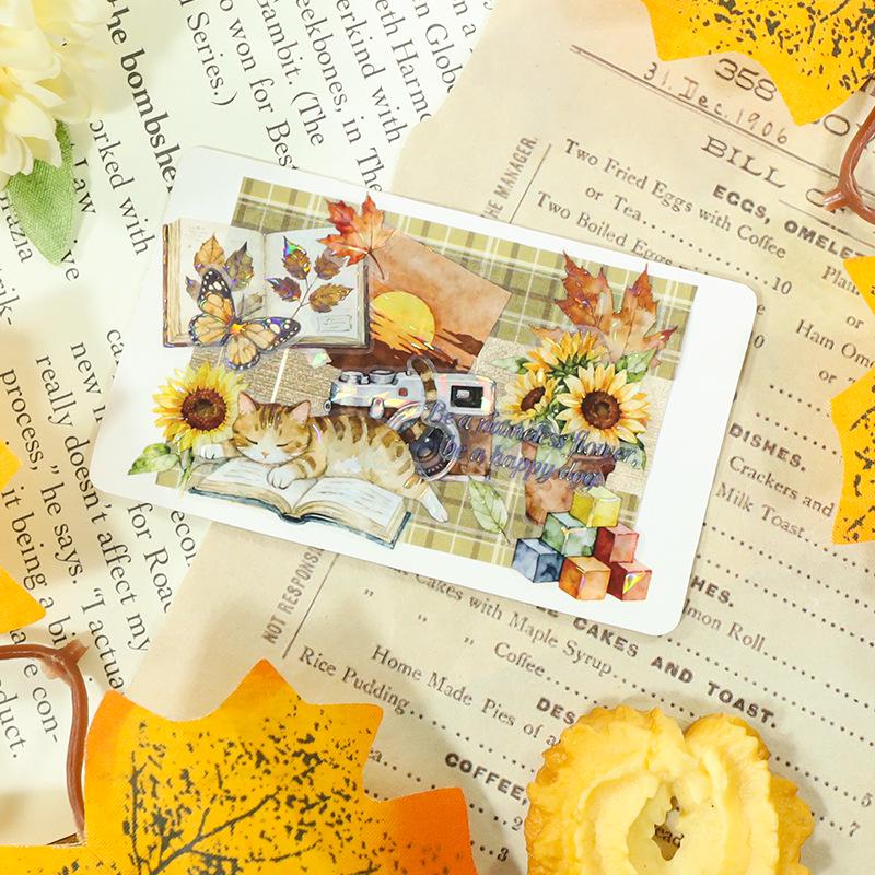Cross-Border Cuisine: Simple Ins DIY Coffee PET Sticker Book for Scrapbooking