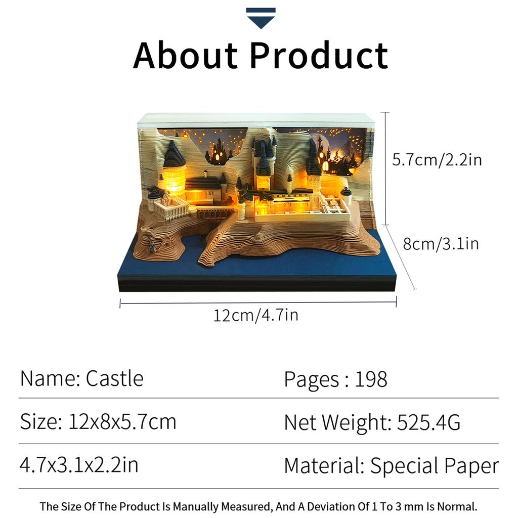 2026 3D Art Calendar With Lights Home Office Desk Calendars Art Sculpture Household Desktop Decoration New Year Christmas Gifts