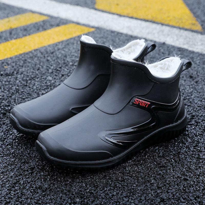Short Tube Waterproof Rain Shoes Adult Fishing Labor Insurance Rubber Shoes Special Medium Tube Non-slip Rain Boots Water Shoes
