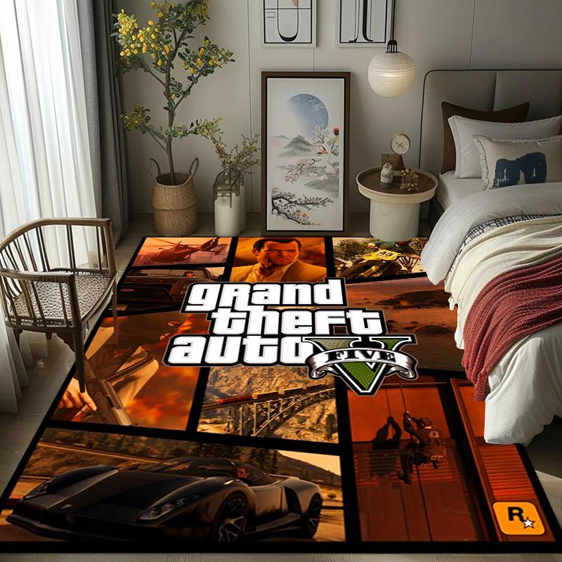 Grand Theft Auto V: Приключения ковровые напольные коврики Декор для дома Украшение для общежития Подушка для офисного кресла Искусство