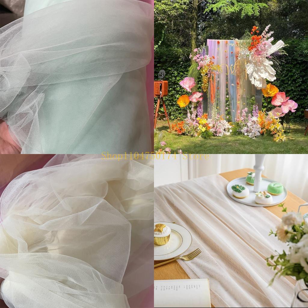 2 Meter Colorful Sheer Fabric Set 10 Mixed Hues Decorative Cloth Party Backdrops Handmade Art Projects Top Sale