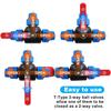 PP Fitting, Clamp Connector, 3-way Ball Valve, 3-way Lever Handle, Ball Valve for PE Pipe, with Valve (T-piece, 25 Mm)