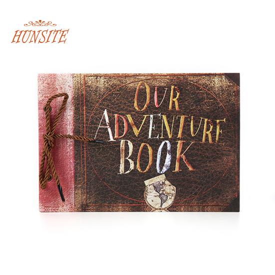 

DIY Scrapbook Фотоальбом Приключенческая книга с коробкой, принадлежности для скрапбукинга в стиле ретро коричневый