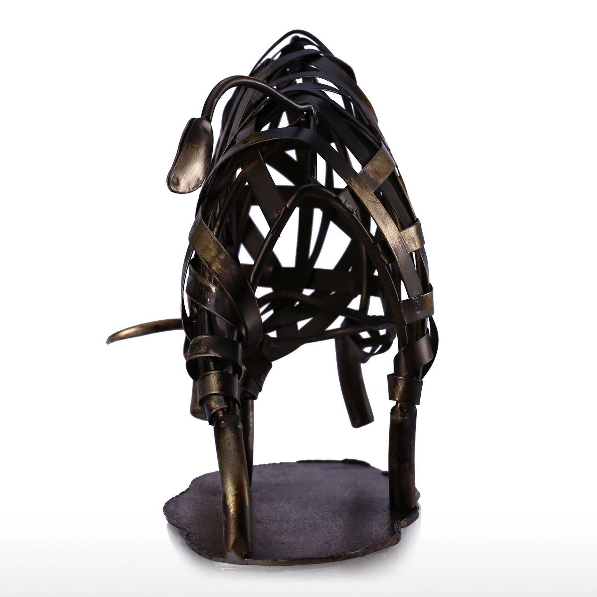 TOOARTS Metal Sculpture Iron   Cattle Home Furnishing Articles   Crafts