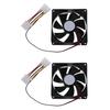 BAAM-2X DC 12V 4 Pin Black Plastic PC Cooling Fan 90Mm X 90Mm X 25Mm
