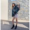 Faux Fur Coat Women Short Solid Color Round Neck Long Sleeve Street Style Outerwear